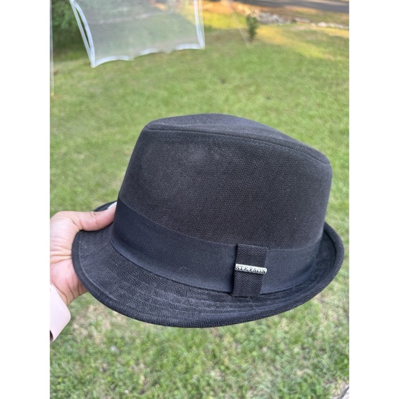 Stetson‎ Black Fedora,Velour Velvet - Picture 1 of 4